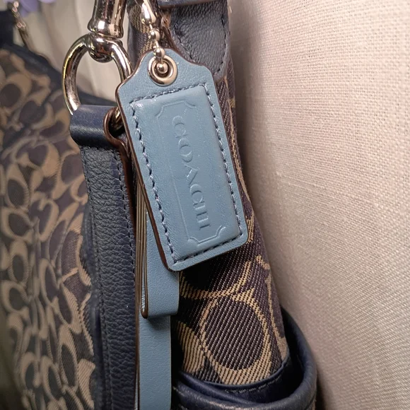 Coach Canvas and Leather Shoulder Bag - Black and Brown - Picture 4 of 14